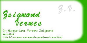 zsigmond vermes business card